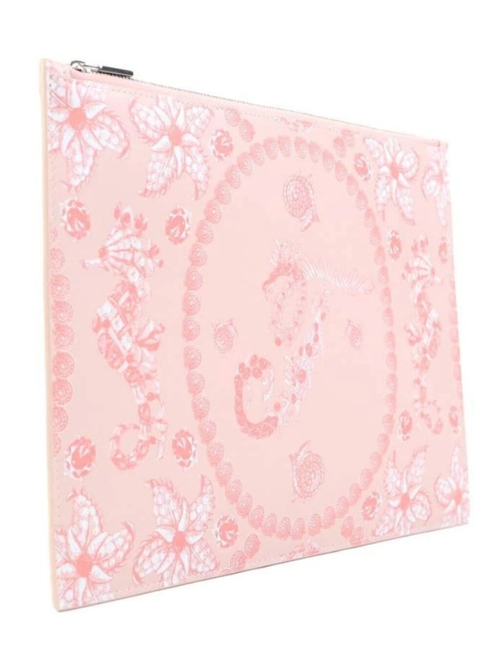 Auth TIFFANY&Co. Clutch Bag Pink Leather/Silvertone - Picture 3 of 13